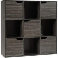 Costway Bücherregal 90 x 29 x 90 cm Grau