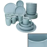 Ritzenhoff & Breker 32tlg Kombiservice Jasper Graublau Steingut 8 Personen Becher Schalen Teller