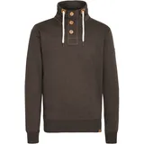 !Solid Stehkragenpullover SOLID "Stehkragenpullover SDTripTroyer", Herren, Gr. S, braun (coffe b me), Obermaterial: 50% Baumwolle CO. 50% Polyester PES., Pullover Stehkragenpullover