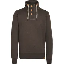 !Solid Stehkragenpullover SOLID "Stehkragenpullover SDTripTroyer", Herren, Gr. S, braun (coffe b me), Obermaterial: 50% Baumwolle CO. 50% Polyester PES., Pullover Stehkragenpullover