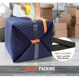 Vevor 12x Umzugsdecken 2032x1829mm Möbeldecken Vliesstoff + recycelte Baumwolle Lagerdecken Umzug Packdecken Transport-Decken Möbelpackdecken Verpackungsdecken zum Schutz für Möbel