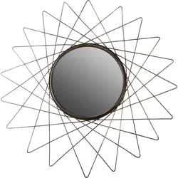 Dekospiegel "Equlips", gold (goldfarben), B:60cm H:60cm T:2cm, Metall, MYFLAIR MÖBEL & ACCESSOIRES, Spiegel, Wandspiegel, Landhaus, rund, gold, Rahmen aus Metall