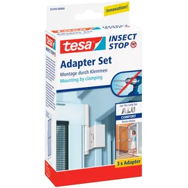 Tesa Fliegengitter Adapter-Set 11 x 21 cm Weiß
