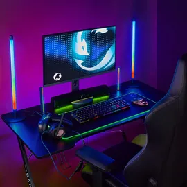 Nedis Gaming Headset Über Ohr Surround USB Type-A Klappbarer Mikrofon 2.10 m LED (Kabelgebunden), Gaming Headset, Schwarz – Für lange Gaming-Sessions