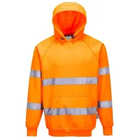 PORTWEST Warnschutz-Kapuzen-Sweat-Shirt, Größe: 4XL, Farbe: Orange, B304ORR4XL