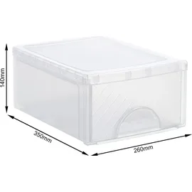 Rotho Frontbox kleine Schubladenbox 35 x 26 x 14 cm 1-tlg. transparent