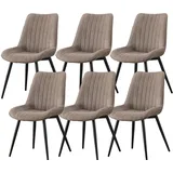 6st. Esszimmerstühle Polster- Küchenstuhl Sitzfläche Metall Gestell