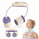 MOPUEA Mini USB-Ventilator Tragbarer Nackenventilator 3 Stufen,1200mAh Lüfter für Reise Camping