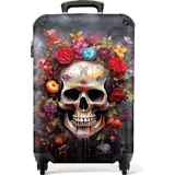 NoBoringSuitcases.com NoBoringSuitcases.com® Handgepäck Hartschalenkoffer mit TSA Schloss, Trolley, Reisekoffer, Carry on, Rollkoffer, Klein oder Mittelgroß Grau Rot