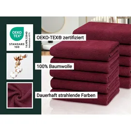 ZOLLNER Handtuchset 50 x 100 cm rot 10 St.