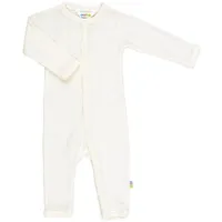 Joha Baby Unisex Schlafoverall aus Merino-Wolle/Seide Navy weiß, Farbe:weiß,