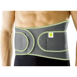 Rückenbandage BODY COACH "Klettverschluß Kompression Sportbandage Rückenstütze", grau und grün, Bandagen, Universalgröße, verstellbar