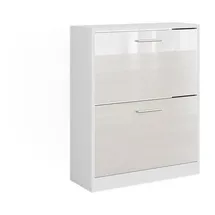 Vicco Schuhschrank Gizmo, Weiß Hochglanz 59 x 72.5 cm 2 Fächern