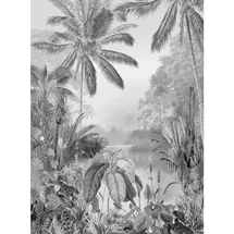 KOMAR Lac Tropical Schwarz, Weiß, 200x270 cm,