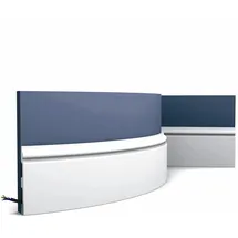 Orac Sockelleiste Orac SX118F Weiß 2 St. 200 x 1,8 x 13,8 cm