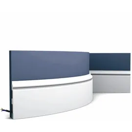 Orac Sockelleiste Orac SX118F Weiß 2 St. 200 x 1,8 x 13,8 cm