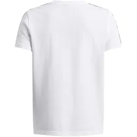 Under Armour B Icon Taped SS Trainingsshirt Weiß/Schwarz S