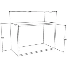 VCM Hängeschrank Esilo 60 x 40 x 31 cm Weiß