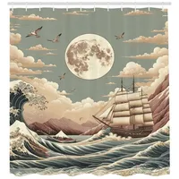 ABAKUHAUS Duschvorhang 175 x 220 cm türkis