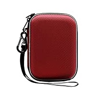 Lacdo Externe Festplattentasche Hard Drive Case für Western Digital WD Elements/WD My Passport Ultra/Seagate Game Drive Portable Drive 2.5 Zoll HDD 500GB 1TB 2TB 3TB 4TB 5TB Schutzhülle Stoßfest, Rot