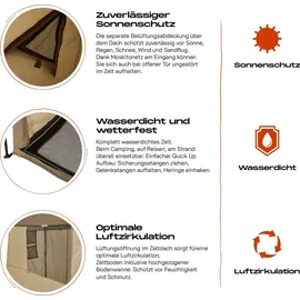 Where Tomorrow Pop-Up-Duschzelt Braun