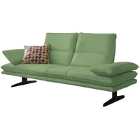 W.SCHILLIG 2,5-Sitzer broadway, Designsofa mit tollem Sitzkomfort, Sitztiefenverstellung, Kopfteil- & Seitenteilverstellung, Breite 216cm grün