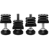 cyclingcolors 4X Gewindestopfen stopfen vierkantrohr stellfuß einstellbar schraubfuß möbelfuß, 38mm x 38mm