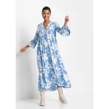 bonprix Maxikleid Blau/Weiß 44