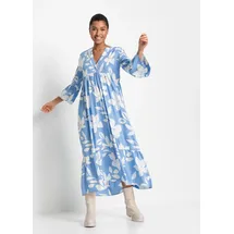 bonprix Maxikleid Blau/Weiß 44
