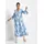 bonprix Maxikleid Blau/Weiß 44