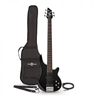 Gear4music Chicago E-Bassgitarre 5-saitig mit Zubehör