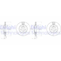 2x Delphi Bremsscheiben 284mm Belüftet Vorne Passend Für Mg Mg Rover 75 Bg3503: Bremsscheibe Mg: 10002710 Mg: 10002711 Mg: Sdb000880 Mg: Sdb000881 Mg: