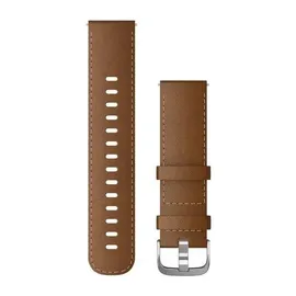Garmin Quick Release 22 mm, Braun/mit Naht Schnalle in Silber