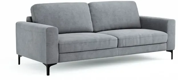 CASEDO Sofa Alicante Stoff Grau Zinkfarben