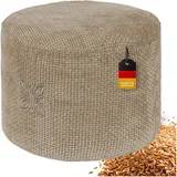 OMNANA® CushyTM Meditationskissen rund – Sitzkissen 10cm/15cm/20cm hoch – Chenille Yogakissen mit Dinkelfüllung – Bodenkissen, Kissen für Meditation & Entspannung – Made in Germany