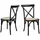 SIT Möbel Rattanstuhl gepolstert schwarz 2er Set