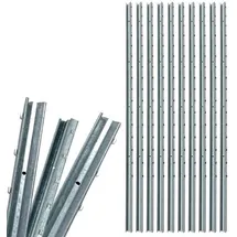 Estexo Weidezaun Pfosten 10 x 195 cm Silber/Metall