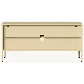 [en.casa] Vitrinen-Sideboard Klippestad 118 x 35 x 55 cm Kamelfarben