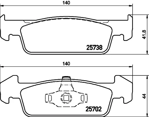 DON Bremsbelagsatz, Scheibenbremse pcp1173 für DACIA RENAULT