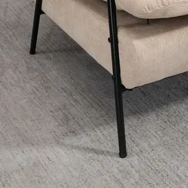 Homcom Relaxsessel Polyester/Cord 68 x 88 x 91,5 cm Beige mit Hocker