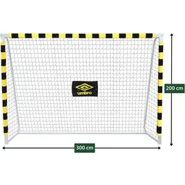 Umbro Fußballtor Schwarz/Gelb 300 x 200 x 90 cm