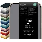 schlafgut Pure Baumwolle 90 x 190 - 100 x 220 cm grey mid