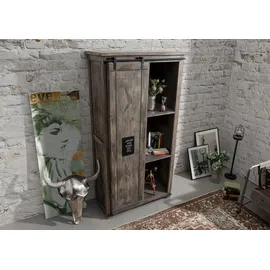 Massivmoebel24 Mango Schrank 100x50x190 grau