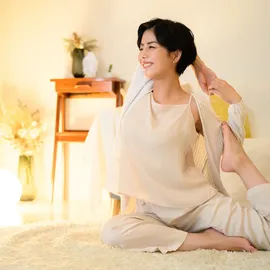 Relaxdays Buddha Kopf, weiß