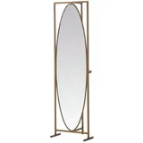 JVmoebel Standspiegel Designer Standspiegel Beige aus Metall von JVMoebel, Made in Europa beige|weiß