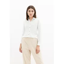 Vero Moda VMNORA LS OVERSIZE SHIRT WVN GA NOOS Weiß S