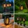 ic gardenworld Gartenfackel Kunststoff 5er Set inkl. Akku schwarz