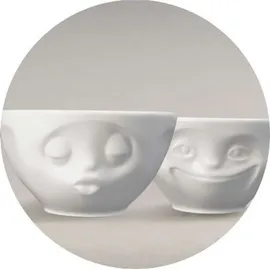 Fiftyeight PRODUCTS Mittleres-Schälchen-Set Nr.1 200ml weiß, - grins/kuss / Weiß