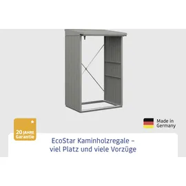 EcoStar Kaminholzregal Trend-V Typ 1 graualuminium
