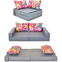 KKA12 Kindersofa Kindermatratze Sitzkissen Spielsofa Minicouch Set + 2 Kissen